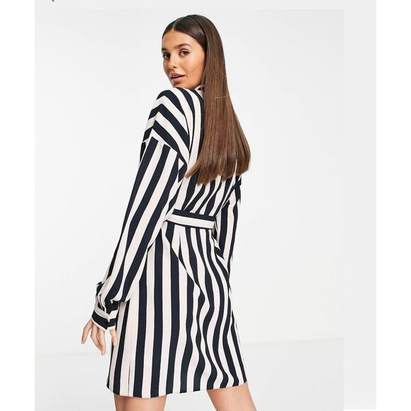 ASOS Black and White Striped Mini Dress - Picture 3 of 10